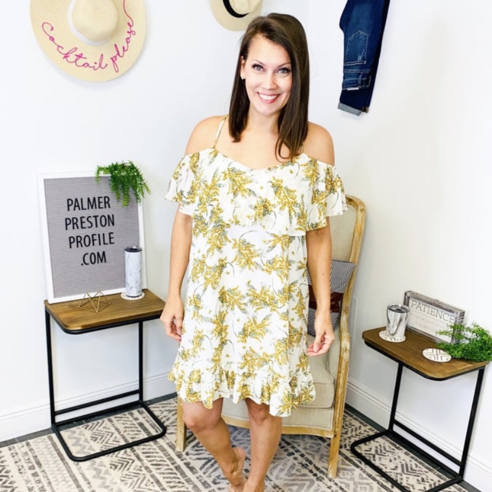 NWT Kori Golden Palm Dress